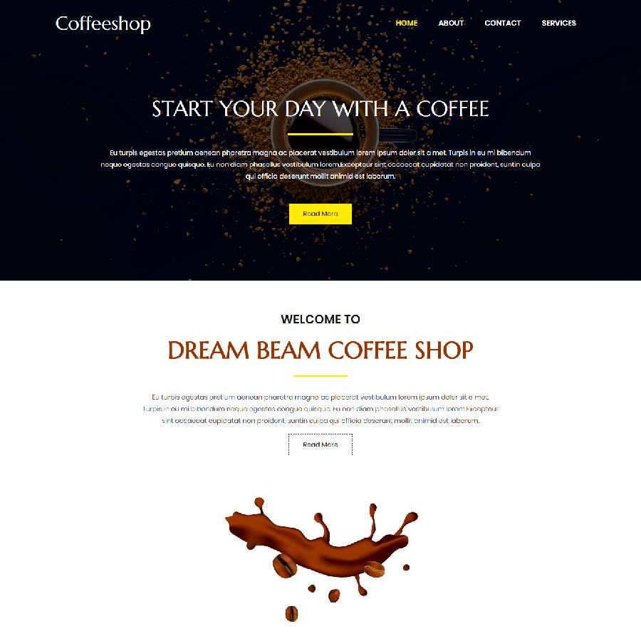 Sitepad Builder - Coffeeshop